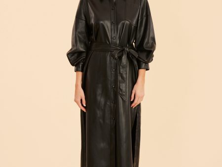 Faux Leather Maxi Dress Hot on Sale