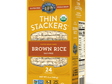 Lundberg Org Brown Rice No Salt Thin Stackers 6oz Online Hot Sale