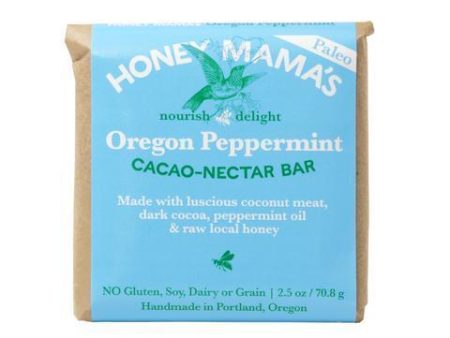 Honey Mamas Organic Oregon Peppermint Cacao Nectar Bar 2.5oz For Cheap