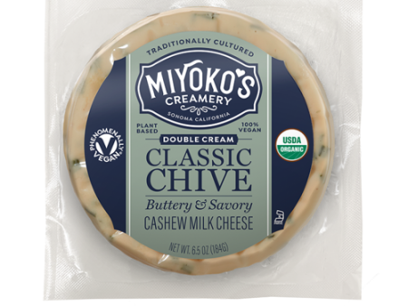 Miyokos Creamery Org Double Cream Chive 6.5 Oz For Sale