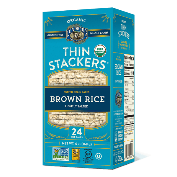 Lundberg Org Brown Rice Thin Stackers 6oz Hot on Sale